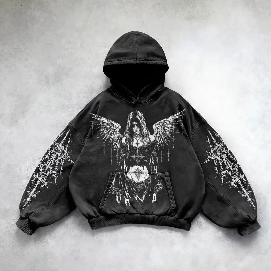 Gothic Punk Oversized Hoodie